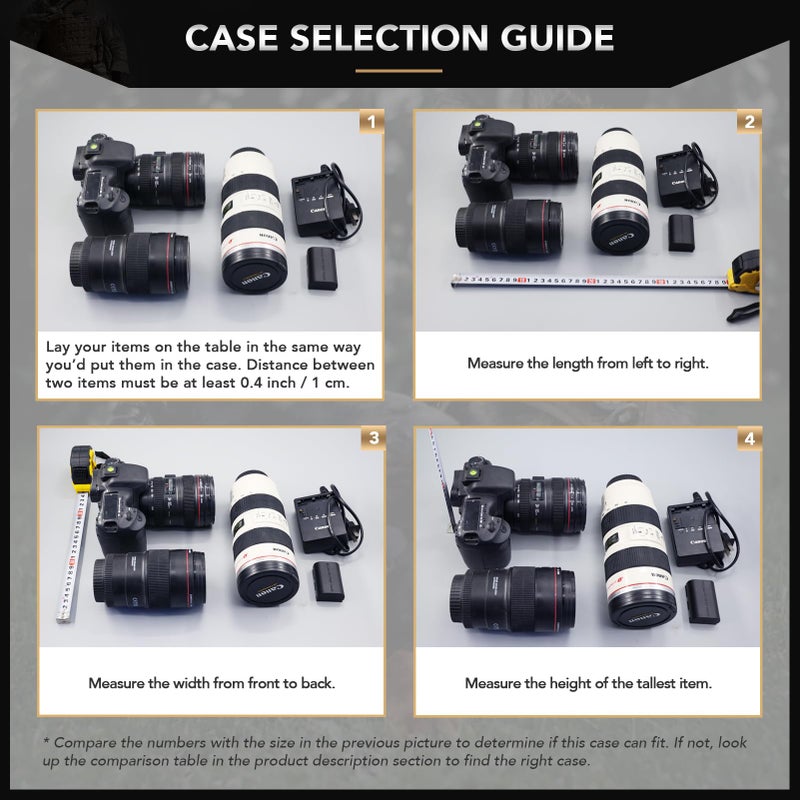 Lykus HC-2710 Waterproof Hard Case with Foam  Interior Size 10.6x6.3x3.1 inch  Suitable for pistol small electronics and more - Image 4